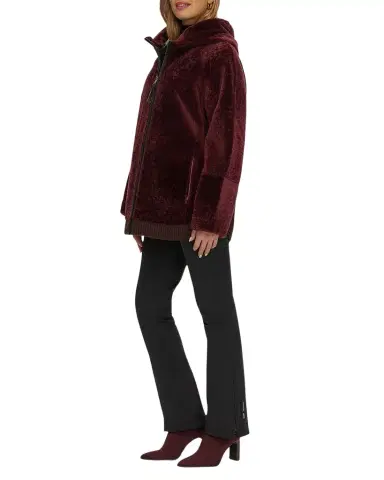 Gorski Reversible Shearling Lamb Zip Parka Jacket With Side Slits | Thumbnail 1