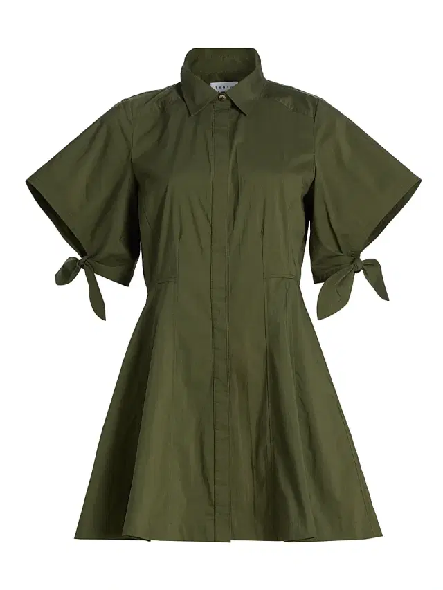 Women's Corinna Cotton Mini-Shirtdress - Army