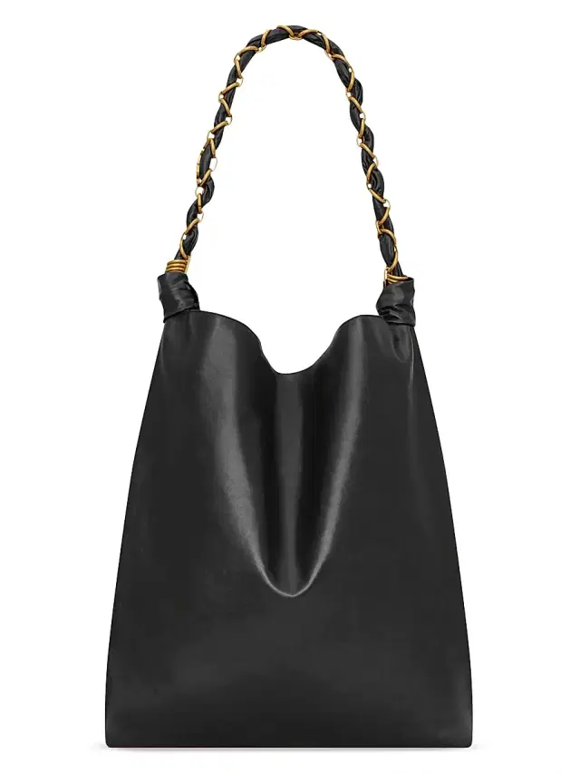 Saint Laurent Women's Amalia Shoulder Bag in Smooth Leather - Black
