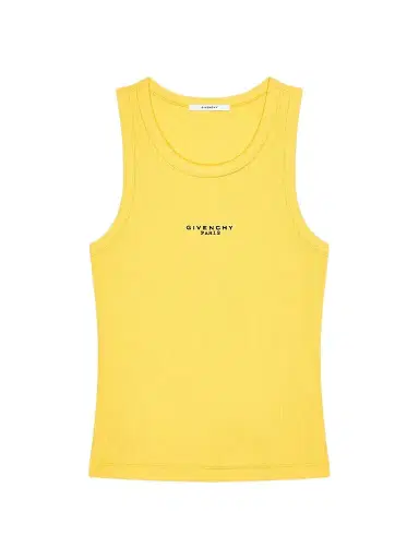 Givenchy Women's Slim Fit Tank Top in Cotton with Paris Print | Thumbnail 1