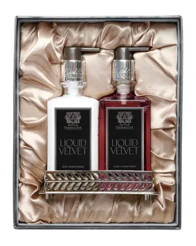 Antica Farmacista Liquid Velvet Silver Bath & Body Gift Box with Silver Tray, 2 x 10 oz. | Thumbnail 1