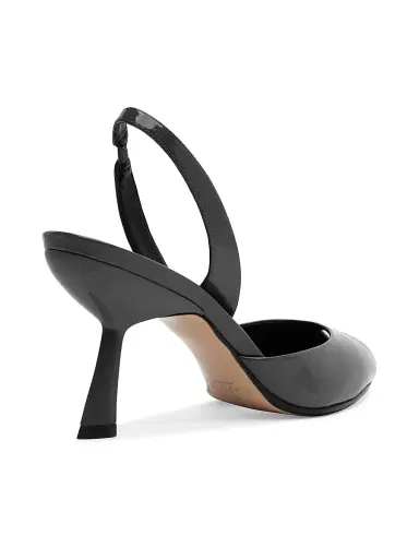 Alexandre Birman Women's Miranda 85MM Patent Leather Slingback Pumps - Black - Size 12 | Thumbnail 3