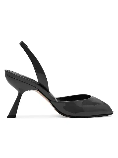 Alexandre Birman Women's Miranda 85MM Patent Leather Slingback Pumps - Black - Size 12 | Thumbnail 1