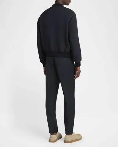 Giorgio Armani Men's Raised Chevron Bomber Jacket | Thumbnail 2 Giorgio Armani Men's Raised Chevron Bomber Jacket | Thumbnail 2