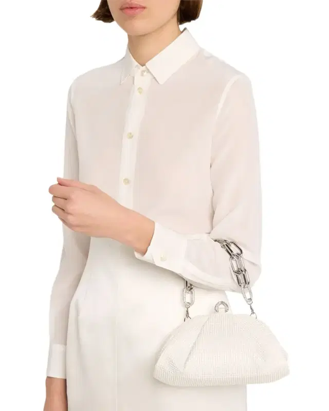 Gemma Pearly Rhinestone Top-Handle Bag