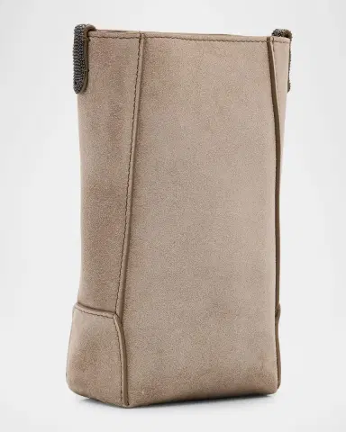 Brunello Cucinelli Duo Suede Phone Crossbody Bag | Thumbnail 2 Brunello Cucinelli Duo Suede Phone Crossbody Bag | Thumbnail 2