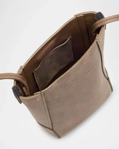 Brunello Cucinelli Duo Suede Phone Crossbody Bag | Thumbnail 3 Brunello Cucinelli Duo Suede Phone Crossbody Bag | Thumbnail 3