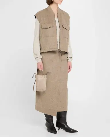 Brunello Cucinelli Duo Suede Phone Crossbody Bag | Thumbnail 4 Brunello Cucinelli Duo Suede Phone Crossbody Bag | Thumbnail 4
