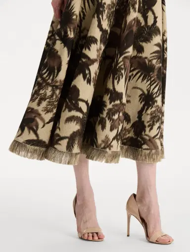 Oscar de la Renta Chiné Palm Leaves Dress | Thumbnail 6