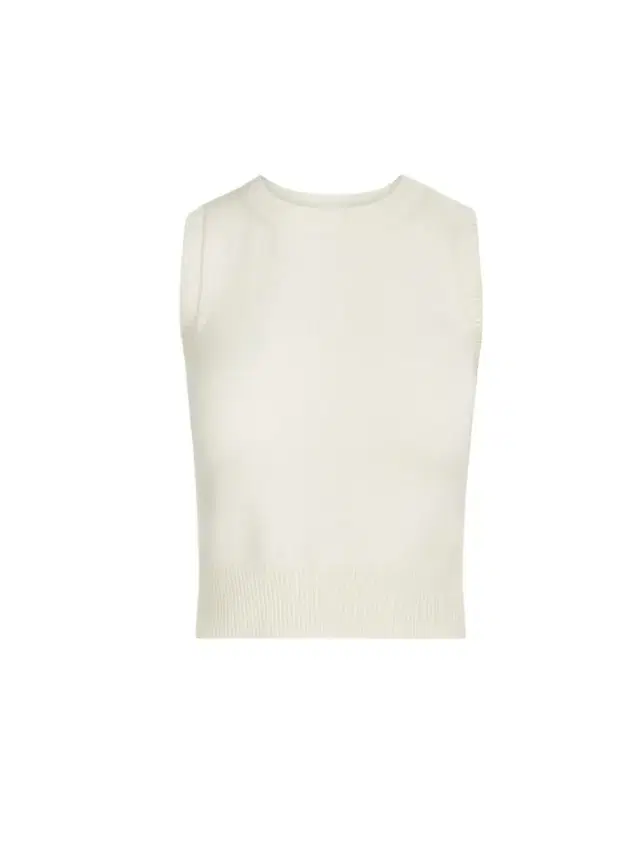 Oscar de la Renta Porcelain Flower Guipure Insert Tank