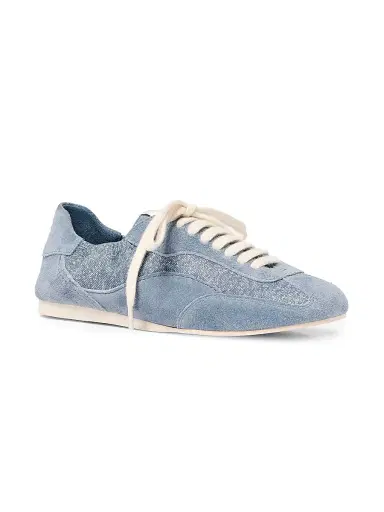 Simkhai Women's Georgie Denim & Suede Low-Top Sneakers - Denim - Size 11 | Thumbnail 2 Simkhai Women's Georgie Denim & Suede Low-Top Sneakers - Denim - Size 11 | Thumbnail 2