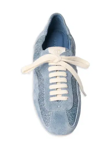 Simkhai Women's Georgie Denim & Suede Low-Top Sneakers - Denim - Size 11 | Thumbnail 3 Simkhai Women's Georgie Denim & Suede Low-Top Sneakers - Denim - Size 11 | Thumbnail 3