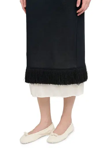 Bottega Veneta Women's Layered Fringe-Hem Fluid Silk-Knit Midi-Skirt | Thumbnail 6 Bottega Veneta Women's Layered Fringe-Hem Fluid Silk-Knit Midi-Skirt | Thumbnail 6