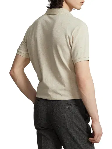Polo Ralph Lauren Men's Basic Mesh Polo Shirt - Dune Heather - Size XXL | Thumbnail 4