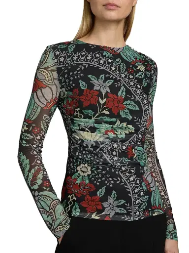 Elie Tahari Women's The Delilah Floral Mesh Top | Thumbnail 6 Elie Tahari Women's The Delilah Floral Mesh Top | Thumbnail 6