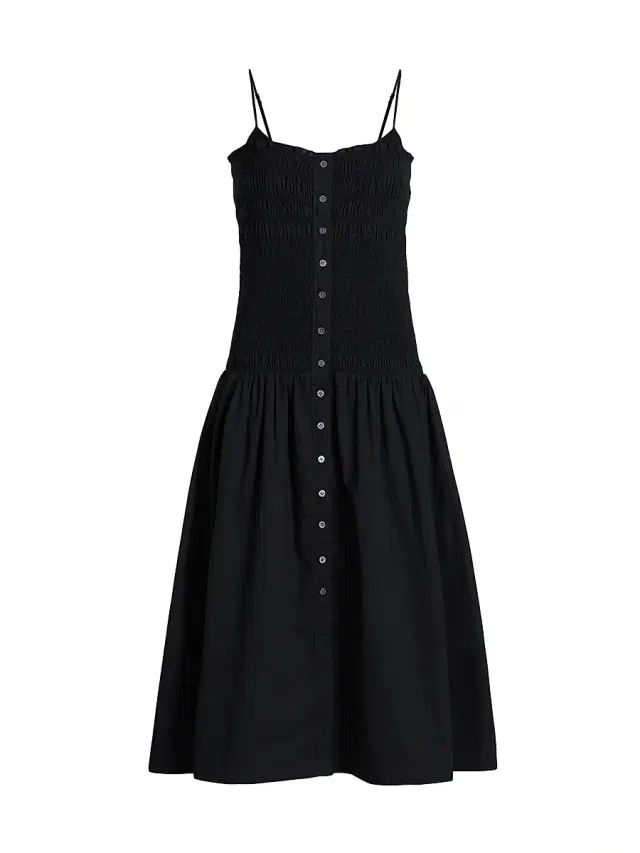 Veronica Beard Women's Serenel Cotton Midi-Dress - Black