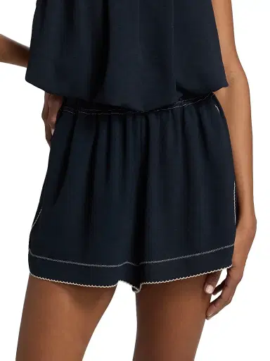 Ramy Brook Women's Anaya Embroidered Shorts - Navy - Size Large | Thumbnail 3 Ramy Brook Women's Anaya Embroidered Shorts - Navy - Size Large | Thumbnail 3