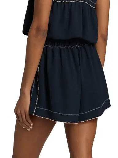 Ramy Brook Women's Anaya Embroidered Shorts - Navy - Size Large | Thumbnail 5 Ramy Brook Women's Anaya Embroidered Shorts - Navy - Size Large | Thumbnail 5