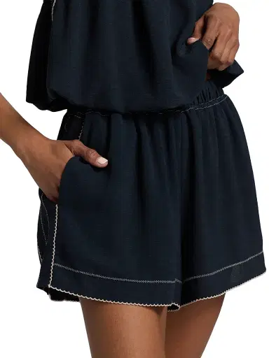 Ramy Brook Women's Anaya Embroidered Shorts - Navy - Size Large | Thumbnail 6 Ramy Brook Women's Anaya Embroidered Shorts - Navy - Size Large | Thumbnail 6