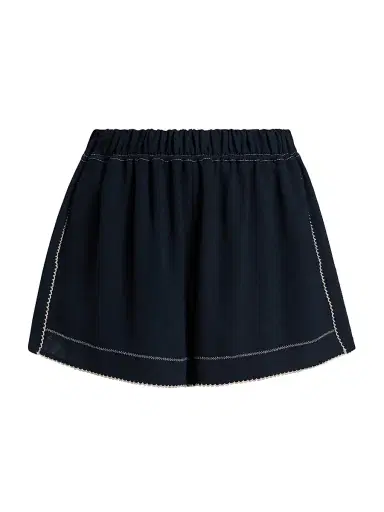Ramy Brook Women's Anaya Embroidered Shorts - Navy - Size Large | Thumbnail 1 Ramy Brook Women's Anaya Embroidered Shorts - Navy - Size Large | Thumbnail 1