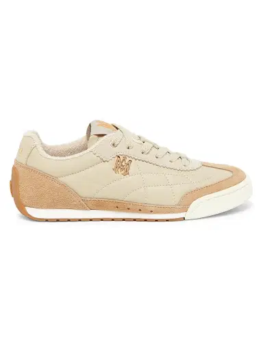 AMIRI Women's Coastline Leather & Suede Low-Top Sneakers - Alabaster Brown - Size 5 | Thumbnail 1