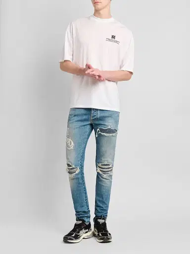 AMIRI Men's Logo Cotton T-Shirt - White - Size Small | Thumbnail 2
