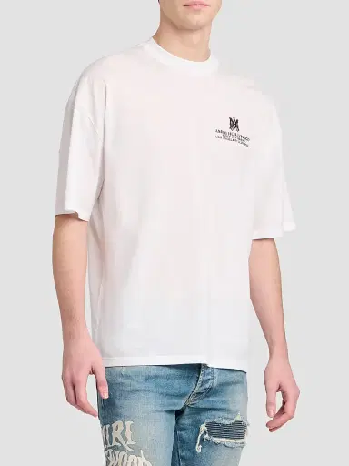 AMIRI Men's Logo Cotton T-Shirt - White - Size Small | Thumbnail 4