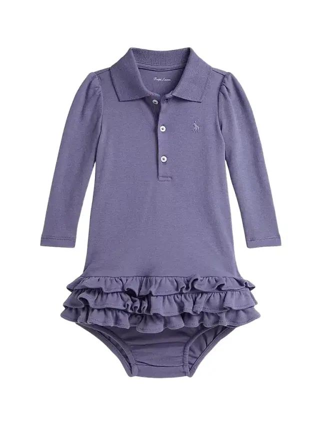 Polo Ralph Lauren Baby Girl's Polo Dress & Bloomers Set - Summer Purple 9 Months