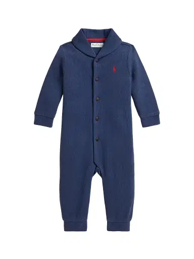 Polo Ralph Lauren Baby Boy's Cotton Shawl Coveralls | Thumbnail 1 Polo Ralph Lauren Baby Boy's Cotton Shawl Coveralls | Thumbnail 1