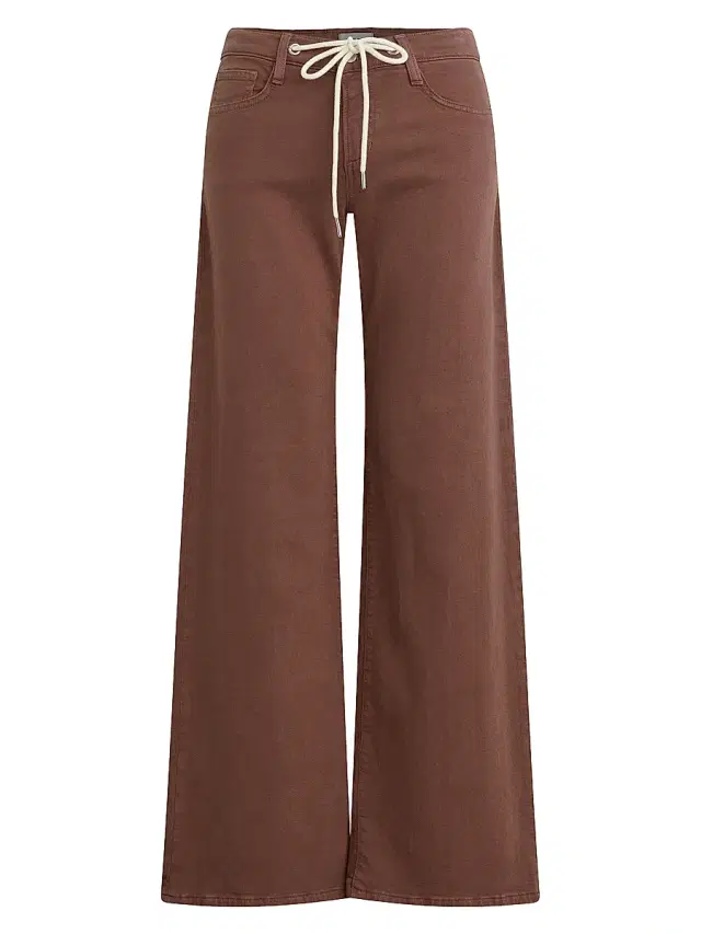Joe's Jeans Women's Lou Lou Drawstring Wide-Leg Jeans - Chocolate