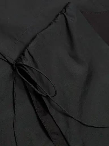 rag & bone Women's Emmet Cotton Poplin Drawstring Minidress - Black | Thumbnail 7