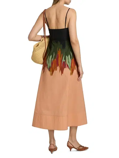 Ulla Johnson Women's Nova Splatter-Paint A-Line Midi-Dress | Thumbnail 5 Ulla Johnson Women's Nova Splatter-Paint A-Line Midi-Dress | Thumbnail 5