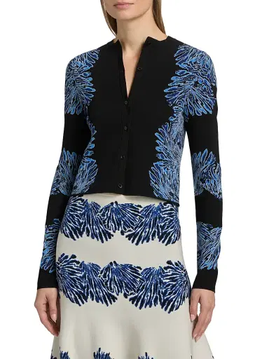 Ulla Johnson Women's Carina Knit Jacquard Cardigan | Thumbnail 3 Ulla Johnson Women's Carina Knit Jacquard Cardigan | Thumbnail 3