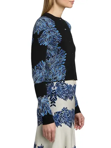 Ulla Johnson Women's Carina Knit Jacquard Cardigan | Thumbnail 4 Ulla Johnson Women's Carina Knit Jacquard Cardigan | Thumbnail 4