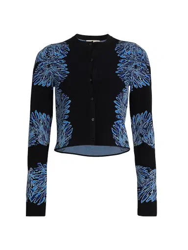 Ulla Johnson Women's Carina Knit Jacquard Cardigan | Thumbnail 1 Ulla Johnson Women's Carina Knit Jacquard Cardigan | Thumbnail 1