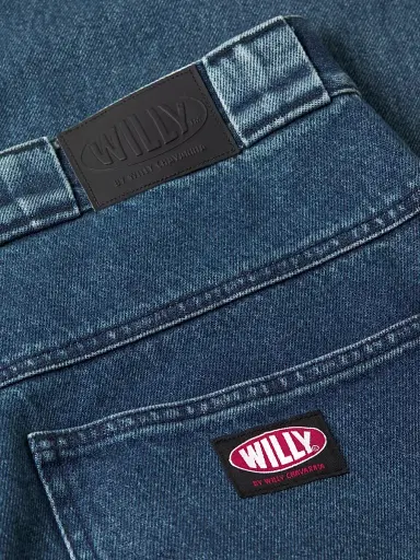 Willy Chavarria Men's Bad Boy Barrel Jeans - Washed Indigo | Thumbnail 6 Willy Chavarria Men's Bad Boy Barrel Jeans - Washed Indigo | Thumbnail 6