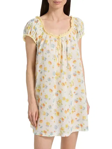 DÔEN Women's Julia Cotton Minidress - Dahlia Floral - Size XXS | Thumbnail 3