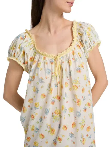 DÔEN Women's Julia Cotton Minidress - Dahlia Floral - Size XXS | Thumbnail 6