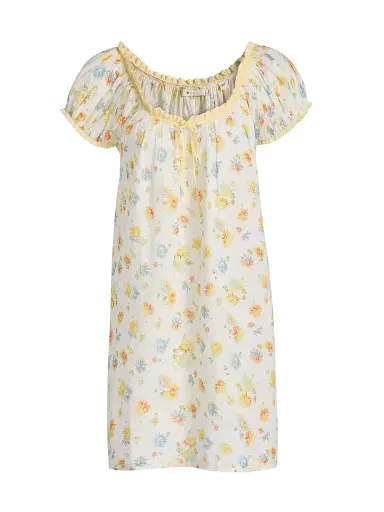 DÔEN Women's Julia Cotton Minidress - Dahlia Floral - Size XXS | Thumbnail 1