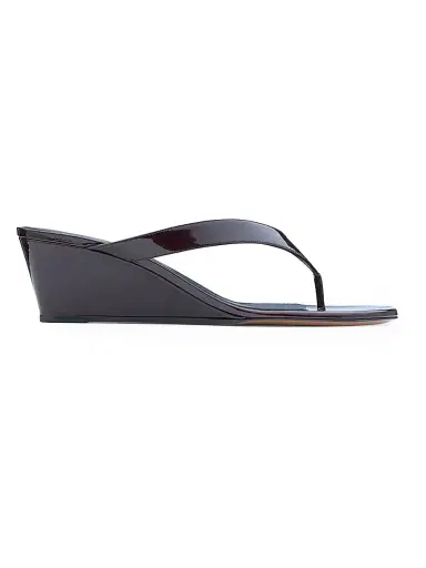 NEOUS Women's Tercus 50MM Patent Leather Wedge Sandals - Dark Chocolate - Size 10 | Thumbnail 1