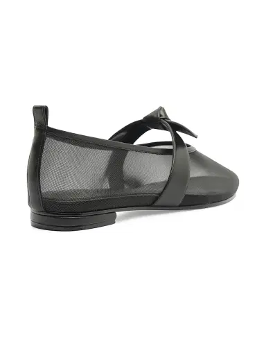 Alexandre Birman Women's Clarita Leather-Trim Mesh Ballet Flats - Black - Size 12 | Thumbnail 3