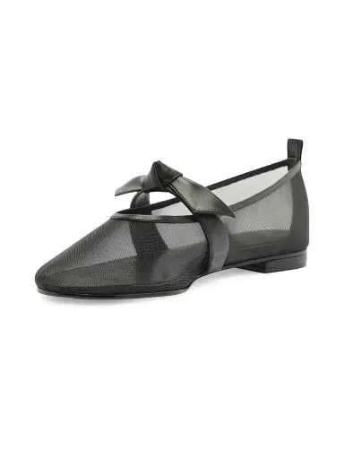 Alexandre Birman Women's Clarita Leather-Trim Mesh Ballet Flats - Black - Size 12 | Thumbnail 5