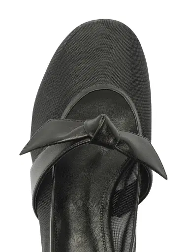 Alexandre Birman Women's Clarita Leather-Trim Mesh Ballet Flats - Black - Size 12 | Thumbnail 8