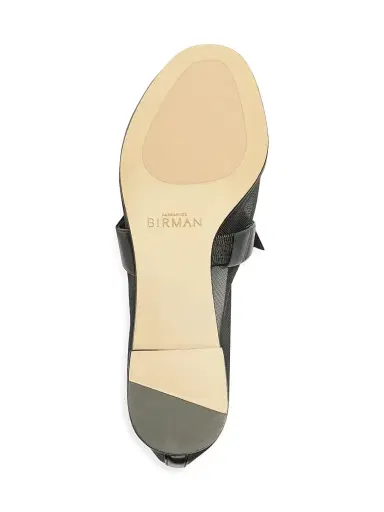 Alexandre Birman Women's Clarita Leather-Trim Mesh Ballet Flats - Black - Size 12 | Thumbnail 9