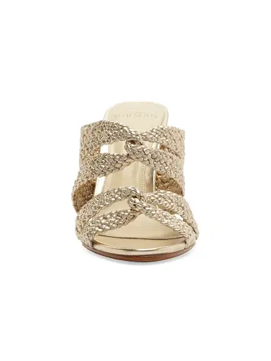 Alexandre Birman Women's Sabrina 85MM Braided Leather Mules - Golden - Size 12 | Thumbnail 6
