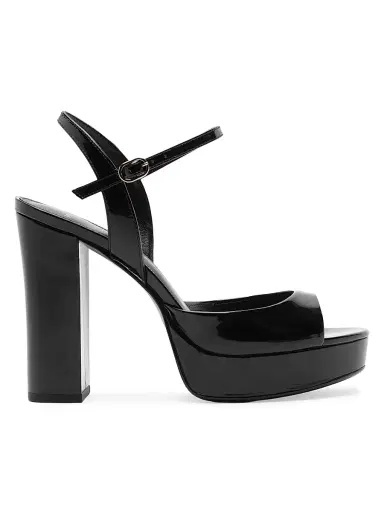 Alexandre Birman Women's Amy 0MM Leather Platform Sandals - Black | Thumbnail 1 Alexandre Birman Women's Amy 0MM Leather Platform Sandals - Black | Thumbnail 1
