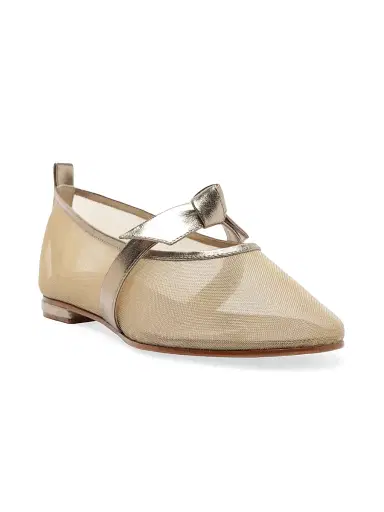 Alexandre Birman Women's Clarita Leather-Trim Mesh Ballet Flats | Thumbnail 2 Alexandre Birman Women's Clarita Leather-Trim Mesh Ballet Flats | Thumbnail 2