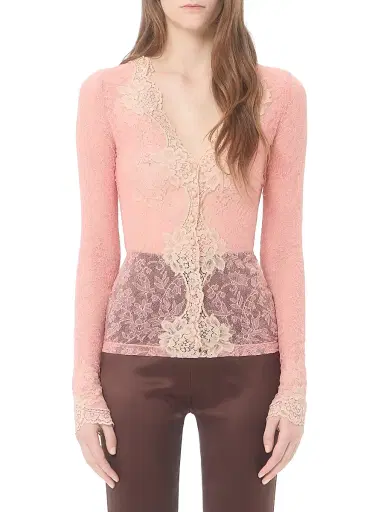 Valentino Garavani Women's Stretch Lace Cardigan | Thumbnail 5 Valentino Garavani Women's Stretch Lace Cardigan | Thumbnail 5