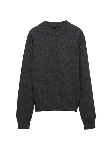 Prada Men's Re-Cashmere Crewneck Sweater - Grey - Size 40 | Thumbnail 1 Prada Men's Re-Cashmere Crewneck Sweater - Grey - Size 40 | Thumbnail 1