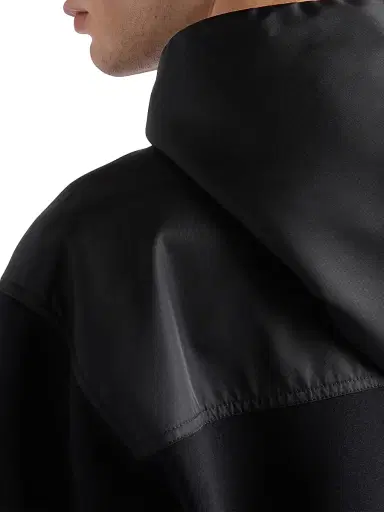 Prada Men's Cotton Fleece and Re-Nylon Hoodie - Black - Size Medium | Thumbnail 5 Prada Men's Cotton Fleece and Re-Nylon Hoodie - Black - Size Medium | Thumbnail 5